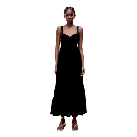 Zara Openwork Embroidered Dress - Picture 1 of 8